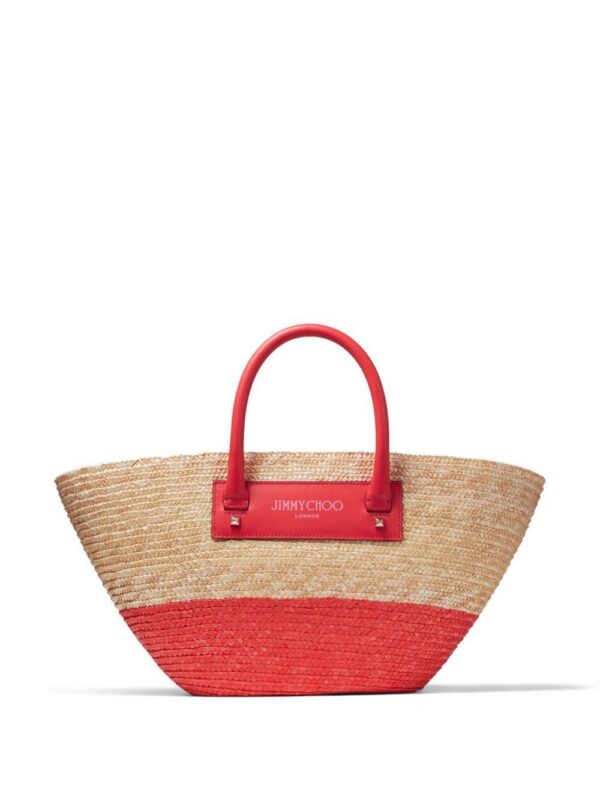 22851461_53060936_1000.jpg Jimmy Choo small logo-print raffia tote bag