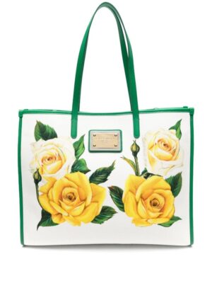 22866697_52964529_1000.jpg Dolce & Gabbana rose-print canvas tote bag
