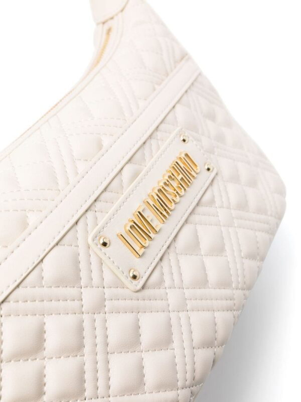 Love Moschino logo-lettering quilted shoulder bag