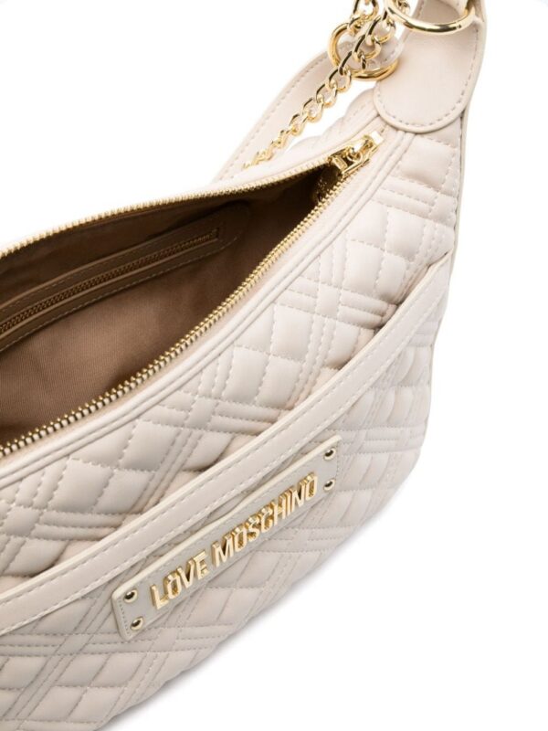 Love Moschino logo-lettering quilted shoulder bag