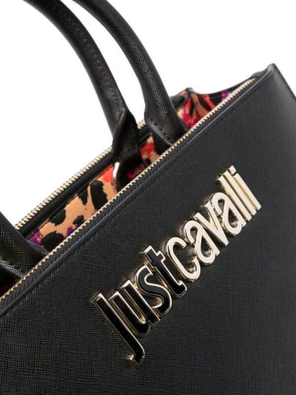 22889048_53004869_1000.jpg Just Cavalli logo-lettering faux-leather tote bag