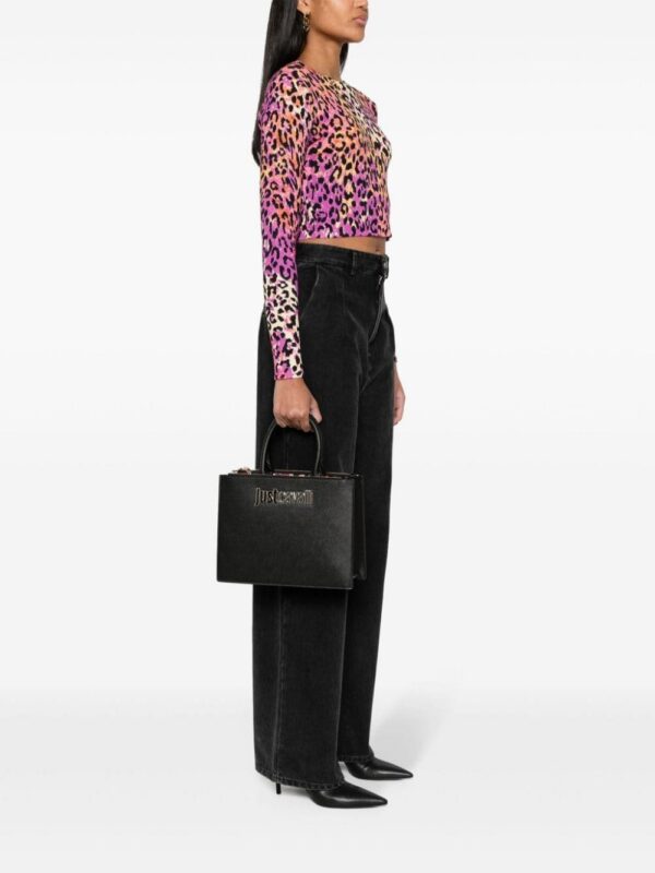 22889048_53004888_1000.jpg Just Cavalli logo-lettering faux-leather tote bag
