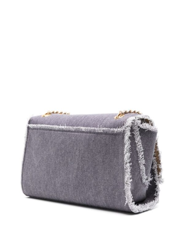 Love Moschino logo-lettering denim shoulder bag