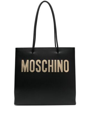 22947713_53193531_1000.jpg Moschino logo-patch leather shoulder bag