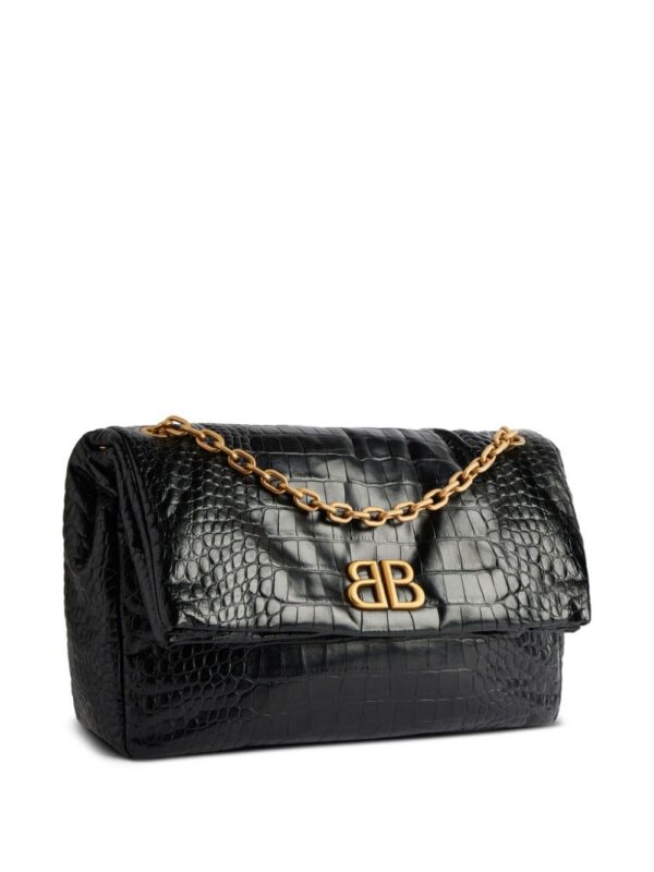 Balenciaga medium Monaco crocodile-effect shoulder bag