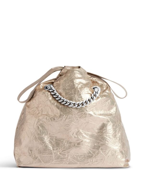 22981921_53187026_1000.jpg Balenciaga small Crush metallic drawstring bag