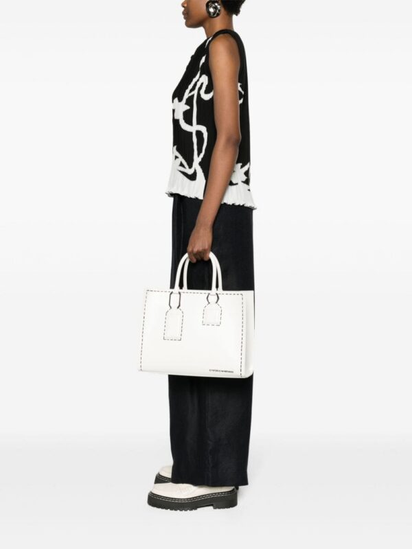 22992232_53172155_1000.jpg Emporio Armani trompe l'oeil stitching-print tote bag