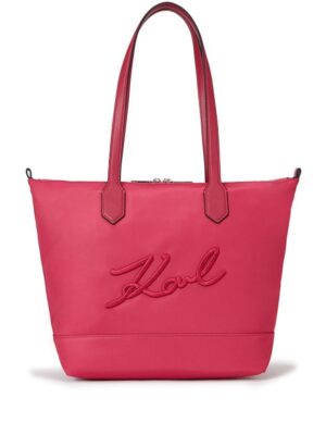 22999643_53447928_1000.jpg Karl Lagerfeld Signature logo-embroidered tote bag