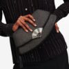 22999647_53448154_1000.jpg Karl Lagerfeld Archive Fan rhinestone-embellished clutch bag