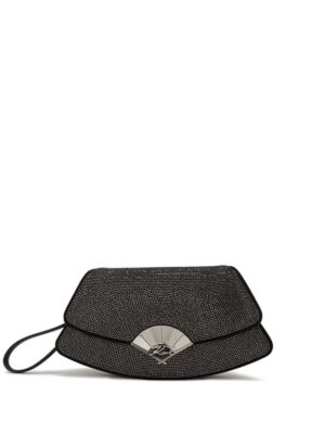 22999647_53448155_1000.jpg Karl Lagerfeld Archive Fan rhinestone-embellished clutch bag