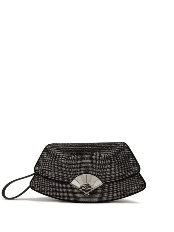 22999647_53448155_1000.jpg Karl Lagerfeld Archive Fan rhinestone-embellished clutch bag