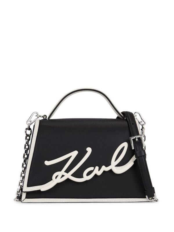 22999668_53448032_1000.jpg Karl Lagerfeld Signature leather top-handle bag