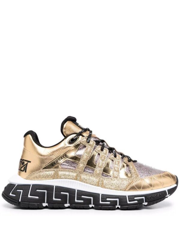 17336098_37159645_1000.jpg Versace Trigreca panelled cut-out sneakers