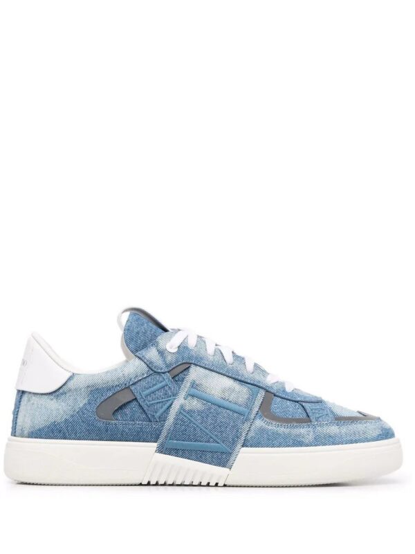 17583995_37244942_1000.jpg Valentino Garavani patchwork-denim low-top sneakers