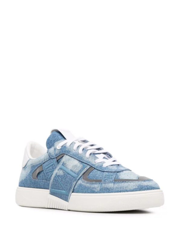 17583995_37244950_1000.jpg Valentino Garavani patchwork-denim low-top sneakers