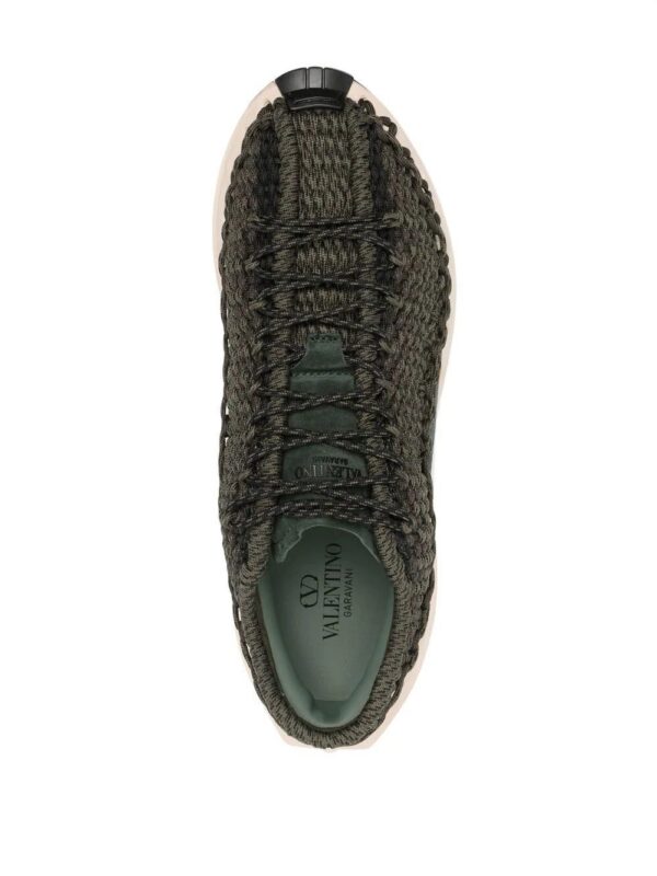 18046262_40956833_1000.jpg Valentino Garavani crochet-design lace-up sneakers