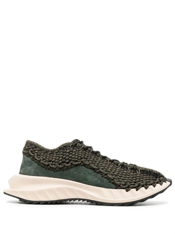 18046262_41051770_1000.jpg Valentino Garavani crochet-design lace-up sneakers