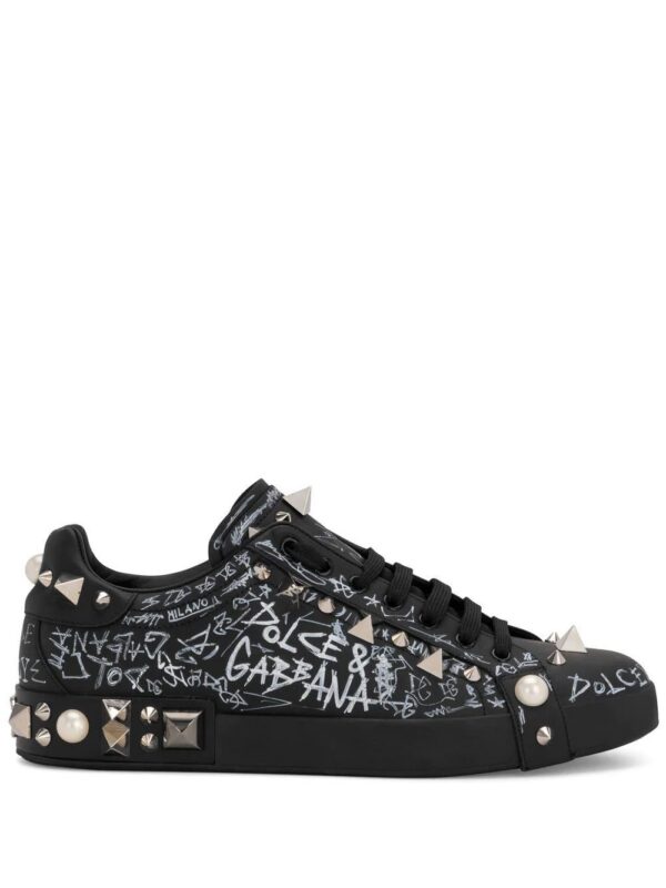 Dolce & gabbana  Portofino stud-embellished sneakers