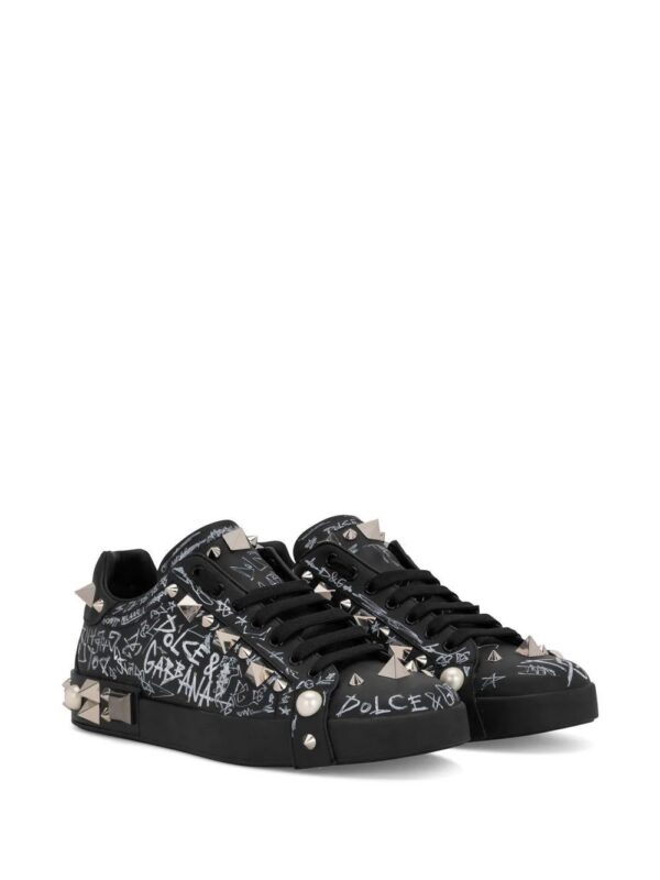 Dolce & gabbana  Portofino stud-embellished sneakers