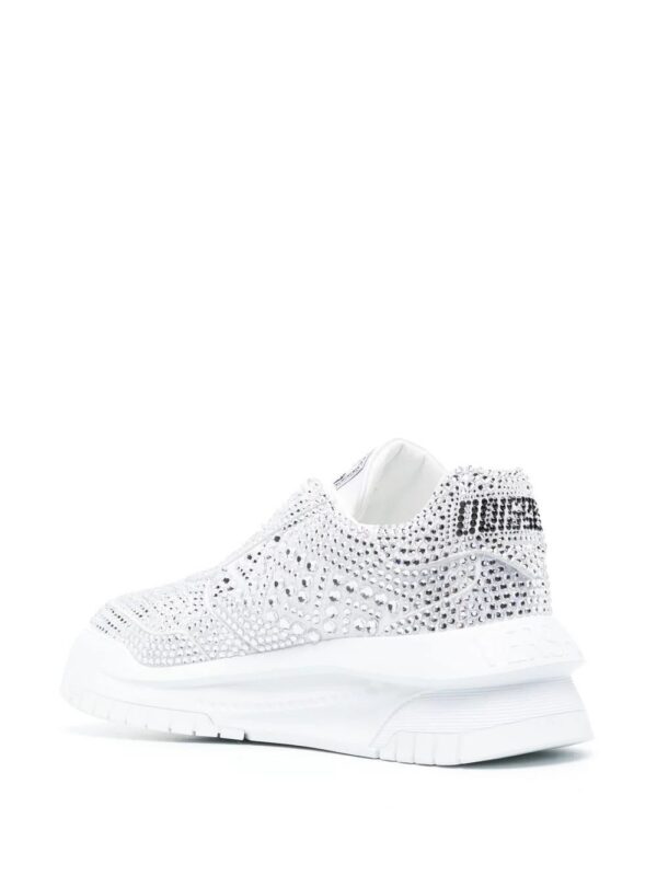 18836405_43247967_1000.jpg Versace crystal-embellished lace-up sneakers