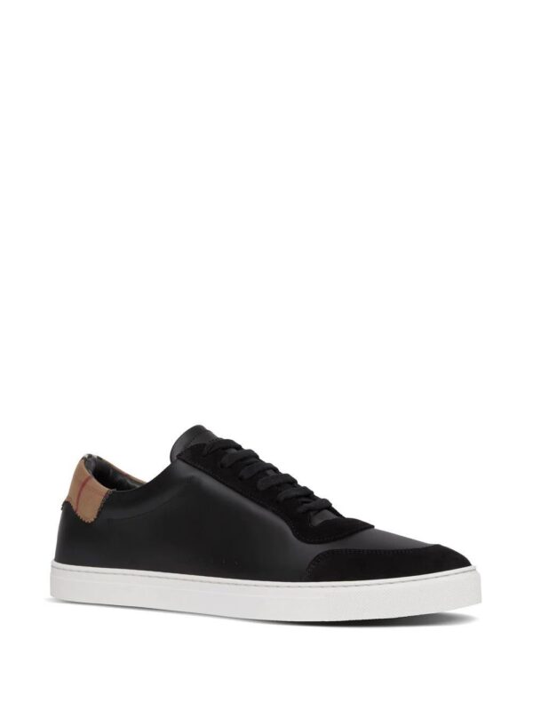 Burberry  Vintage Check panelled leather sneakers