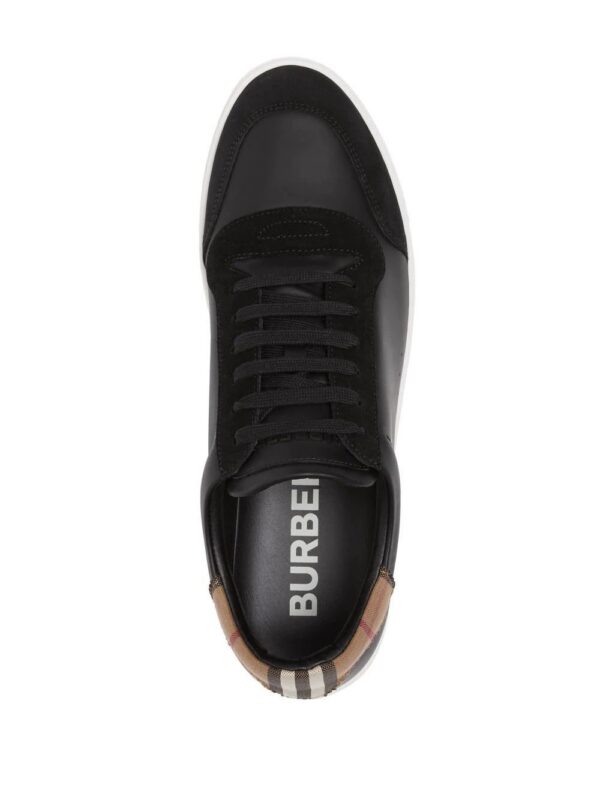Burberry  Vintage Check panelled leather sneakers