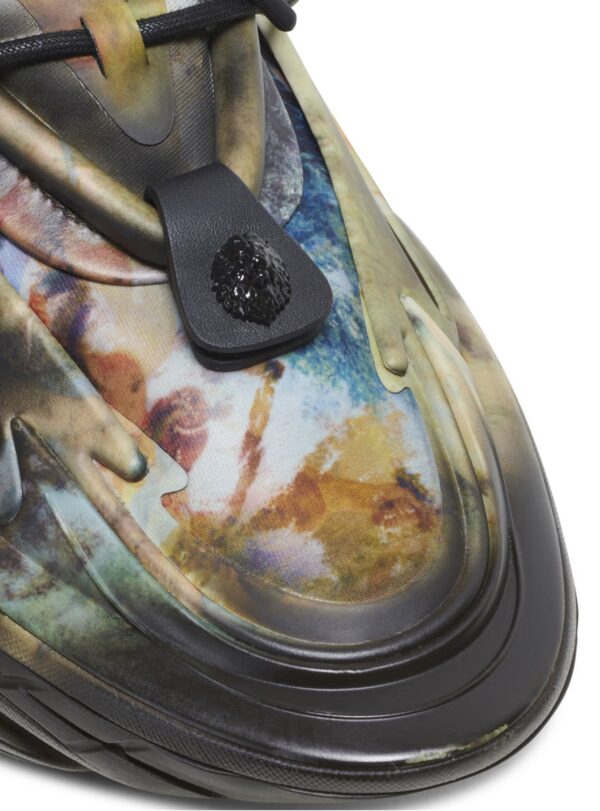 Balmain Unicorn trainers in printed neoprene and leather