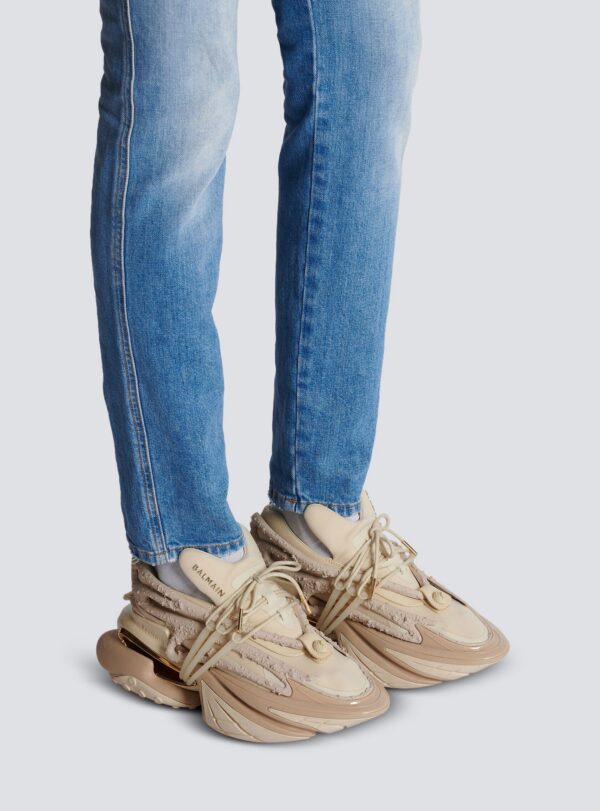 AM1VJ309KESC0CMB-1.jpg Balmain Unicorn low-top trainers in neoprene and leather