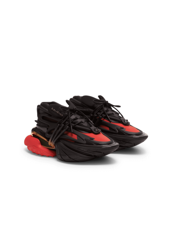 AM1VJ309TNCSEGUA-1.png Balmain Unicorn low-top trainers in neoprene and leather