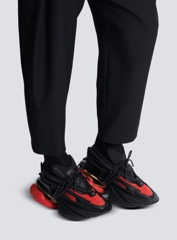 AM1VJ309TNCSEGUB-1.jpg Balmain Unicorn low-top trainers in neoprene and leather