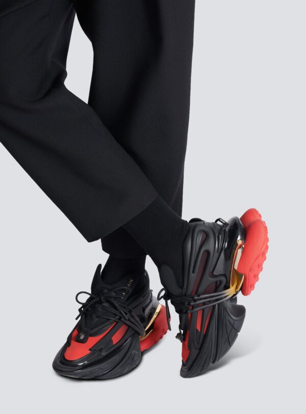 AM1VJ309TNCSEGUI-1.jpg Balmain Unicorn low-top trainers in neoprene and leather