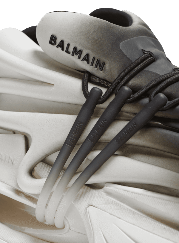 YM0VJ309KNEDGABD-1.png Balmain Unicorn low-top trainers in neoprene and leather