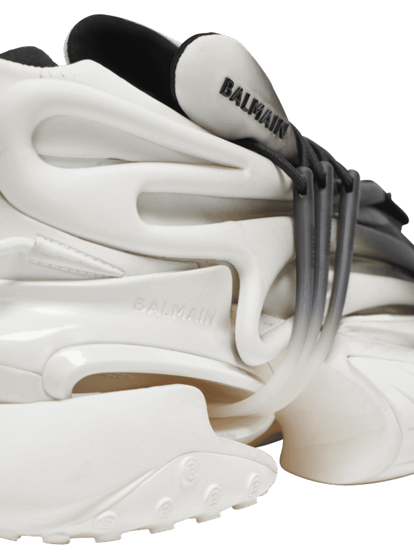 YM0VJ309KNEDGABE-1.png Balmain Unicorn low-top trainers in neoprene and leather