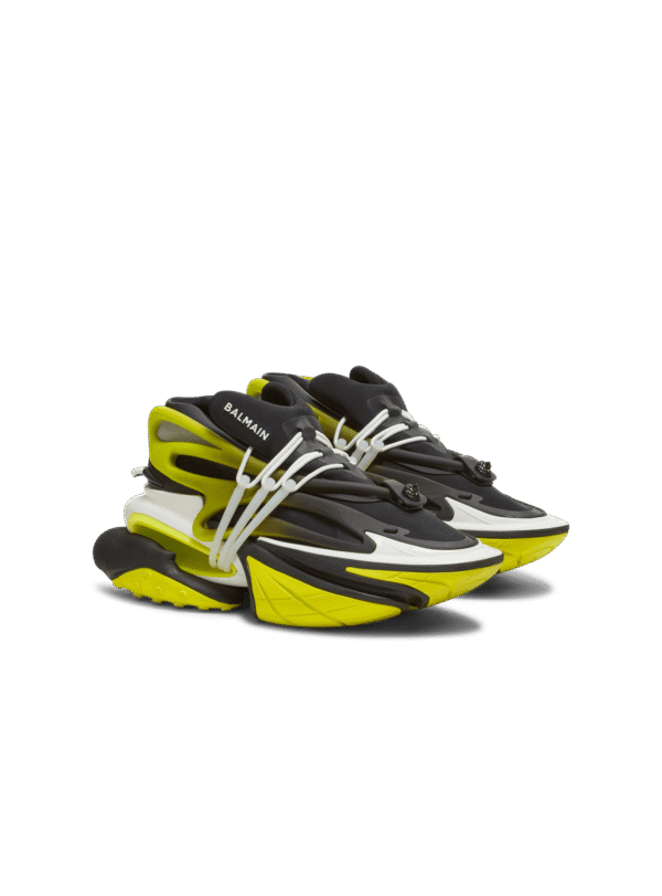 YM0VJ309KNETEFFA.png Balmain Unicorn low-top trainers in neoprene and leather