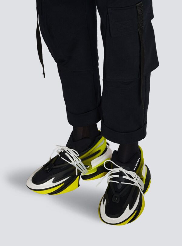 YM0VJ309KNETEFFB.jpg Balmain Unicorn low-top trainers in neoprene and leather