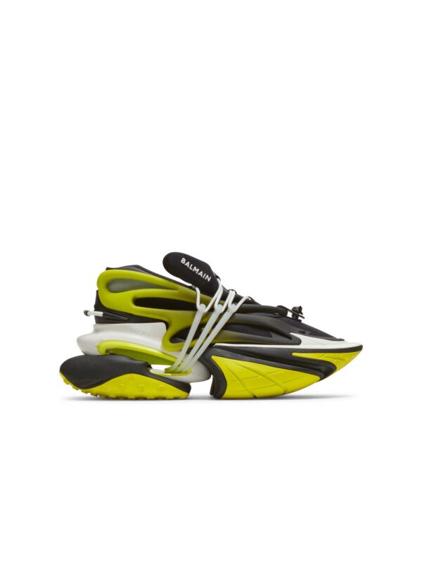 YM0VJ309KNETEFFF.jpg Balmain Unicorn low-top trainers in neoprene and leather