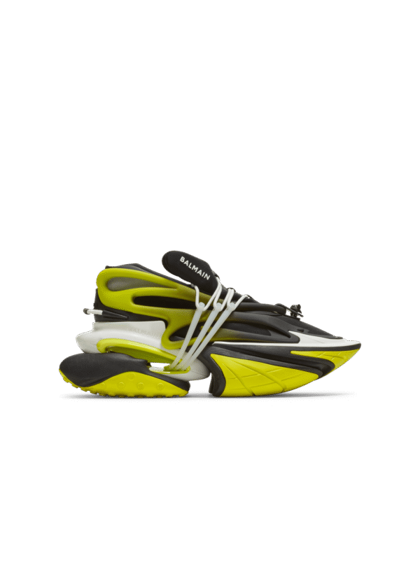 YM0VJ309KNETEFFF.png Balmain Unicorn low-top trainers in neoprene and leather
