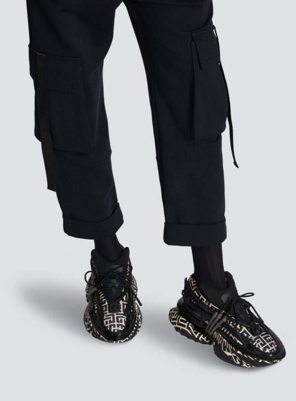 YM0VJ309KPNRGFEB-1.jpg Balmain Neoprene and leather Unicorn low-top sneakers