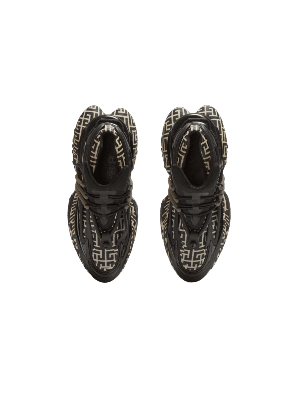 YM0VJ309KPNRGFEC-1.png Balmain Neoprene and leather Unicorn low-top sneakers