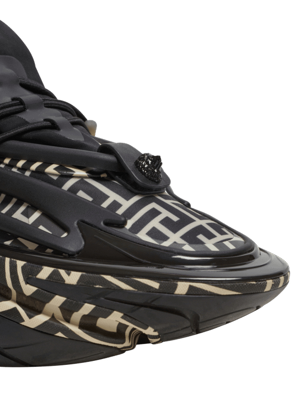 YM0VJ309KPNRGFEE-1.png Balmain Neoprene and leather Unicorn low-top sneakers