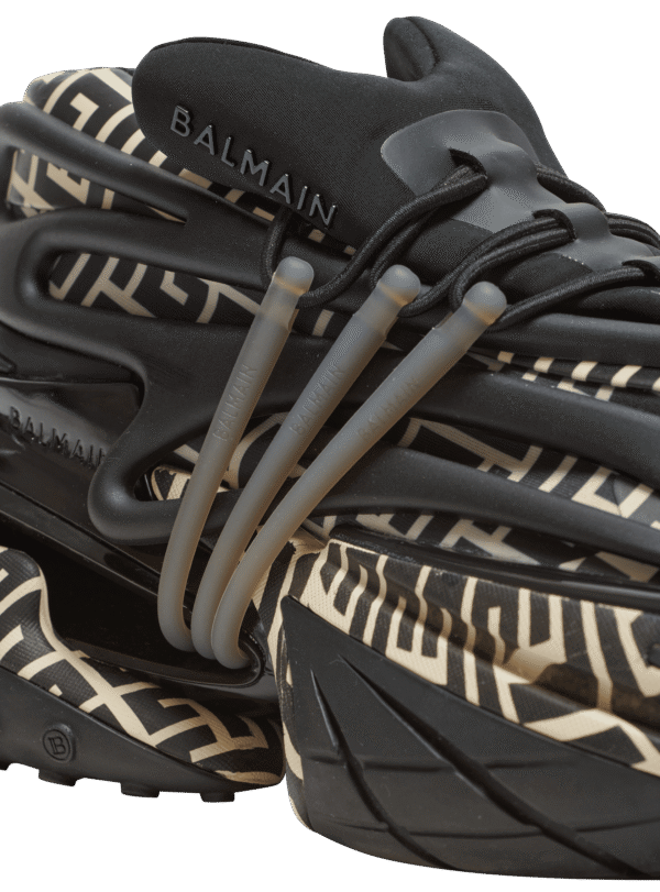YM0VJ309KPNRGFEG-1.png Balmain Neoprene and leather Unicorn low-top sneakers