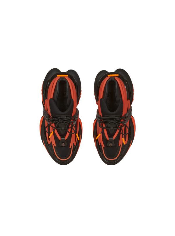 YM1VJ309KNCAEBAC-1.jpg Balmain Neoprene and leather Unicorn low-top sneakers