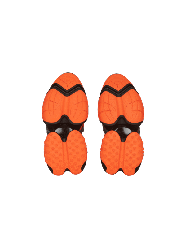 YM1VJ309KNCAEBAD.png Balmain Neoprene and leather Unicorn low-top sneakers