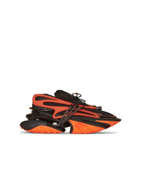 YM1VJ309KNCAEBAF-1.jpg Balmain Neoprene and leather Unicorn low-top sneakers