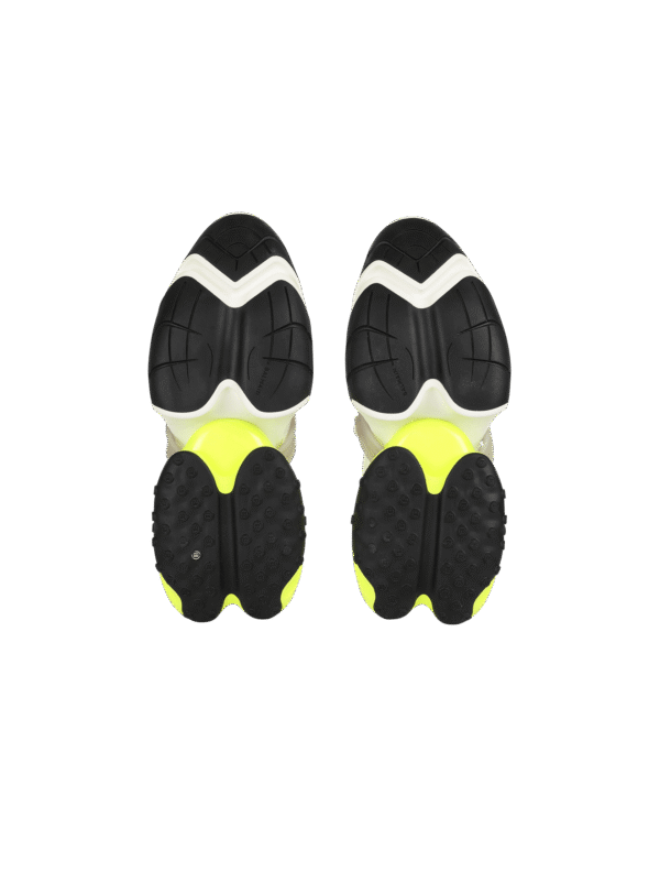 YM1VJ309KNESAAAG-1.png Balmain Neoprene and leather Unicorn low-top sneakers