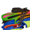 YM1VJ309KNHCEAHH-1.png Balmain Multicolor neoprene and leather Unicorn low-top sneakers