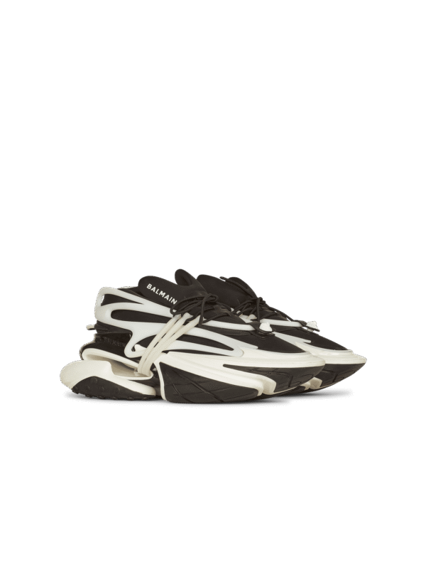 YM1VJ309KNOCEABB-1.png Balmain Unicorn low-top trainers in neoprene and leather