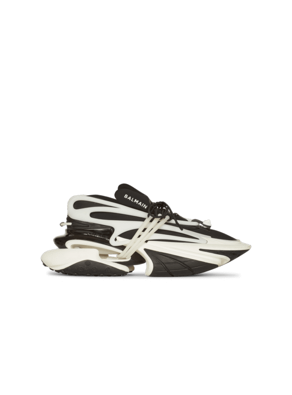 YM1VJ309KNOCEABF-1.png Balmain Unicorn low-top trainers in neoprene and leather