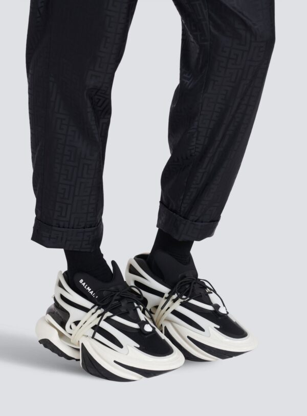 YM1VJ309KNOCEABI-1.jpg Balmain Unicorn low-top trainers in neoprene and leather