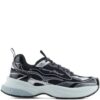Emporio Armani  patent-leather striped sneakers